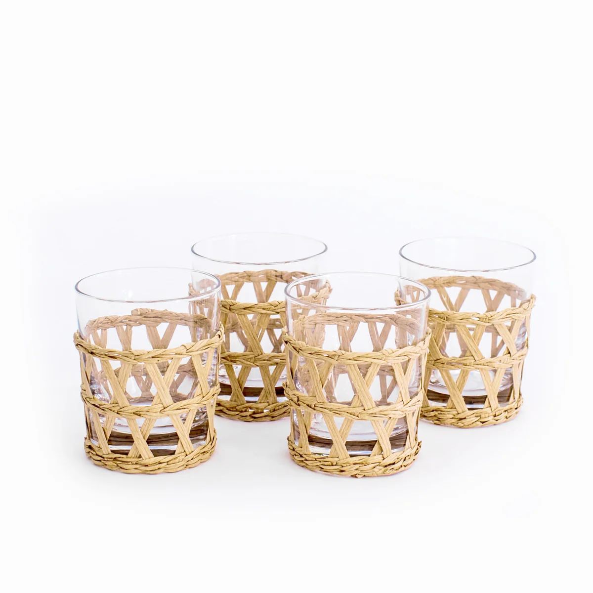 Woven Old Fashioned Glasses | Honey + Hank