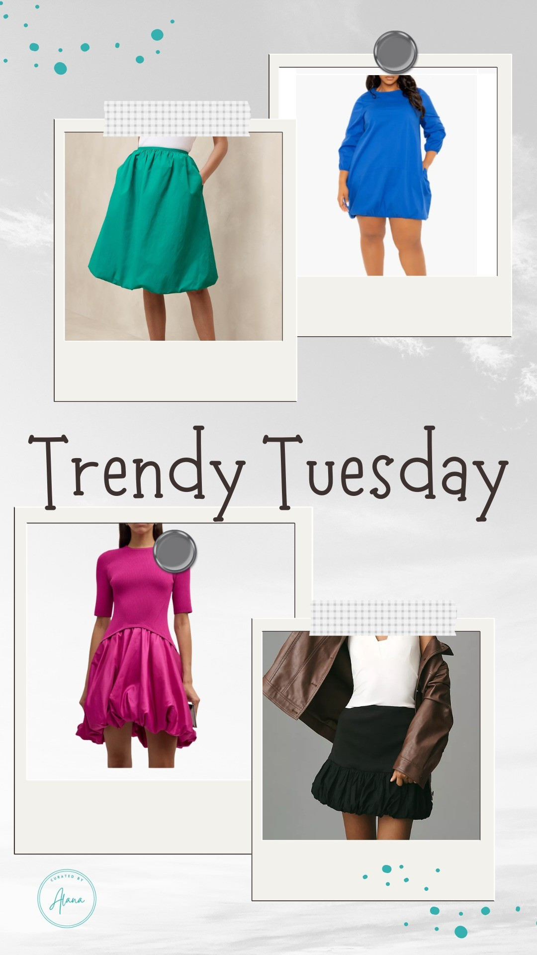 Trendy Tuesday is all about the bubble hem. Love it or leave it?Green midi skirt blue plus size dress drop waist dress black mini skirt

#LTKSeasonal #LTKMidsize #LTKFindsUnder100