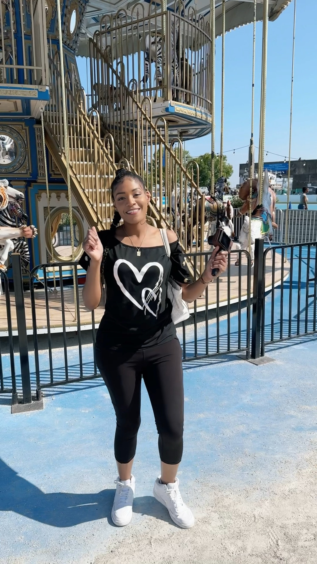 Casual outfit while hanging out with the family:

✔️ Shein heart shirt
✔️ Capri leggings with pockets
✔️ White Michael Kors bag
✔️ White Women’s Nike sneakers
✔️ Initial necklace

#shein 

#LTKVideo #LTKFindsUnder100