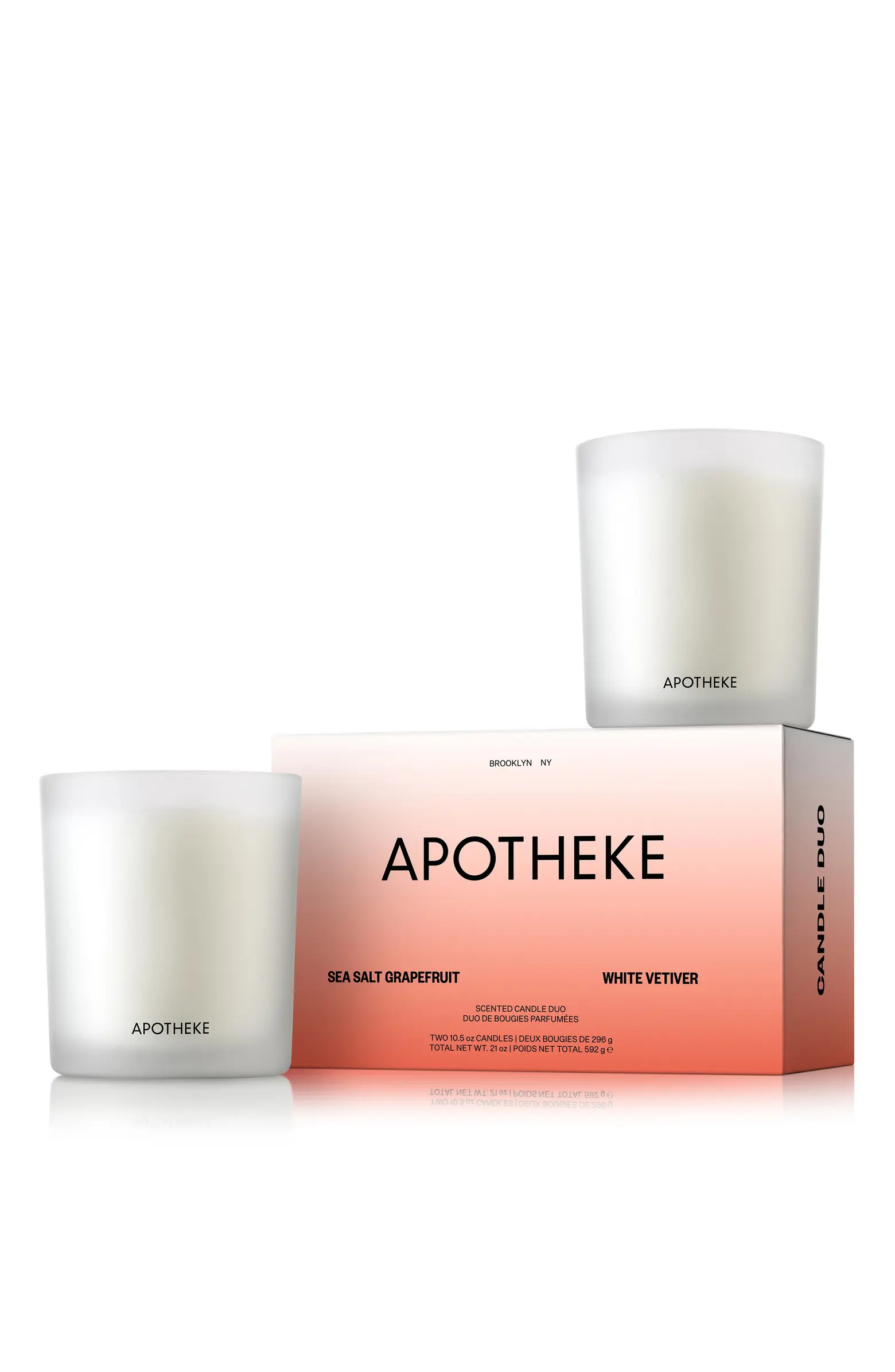 APOTHEKE Sea Salt Grapefruit & White Vetiver Scented Candle Set (Nordstrom Exclusive) USD $88 Val... | Nordstrom