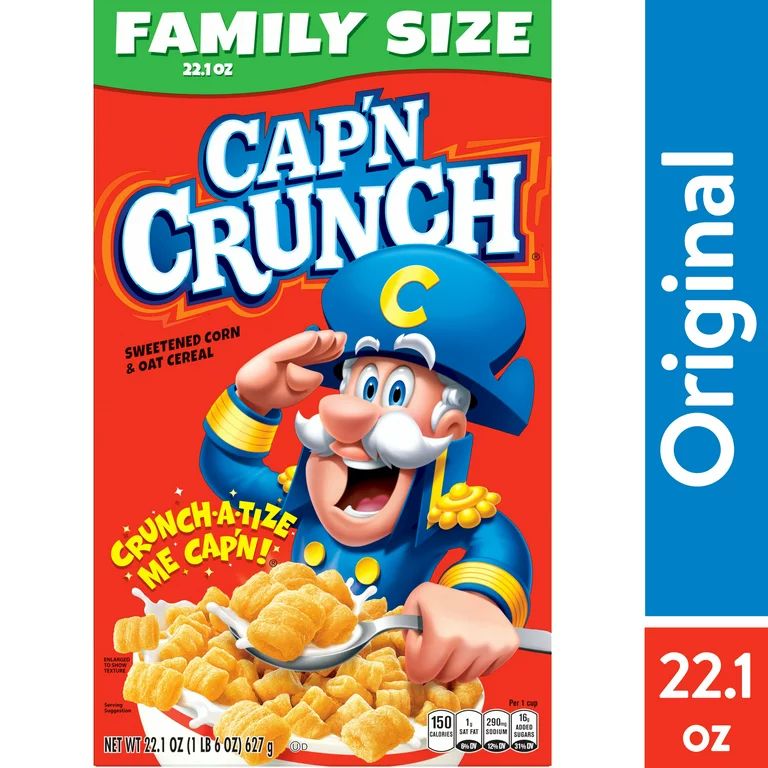 Cap'n Crunch Sweetened Corn & Oat Cereal, 22.1oz, (Single Pack) | Walmart (US)