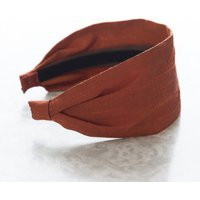 Dupioni Silk - Rust Rich Dark Orange Wide Fabric Headband | Etsy (US)