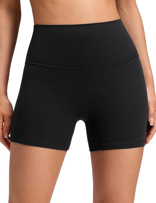 CRZ YOGA No Front Seam Biker Shorts 4" | Amazon (US)
