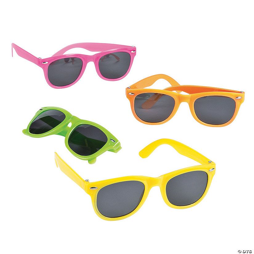 Neon Nomad Sunglasses - 12 Pc. | Oriental Trading Company