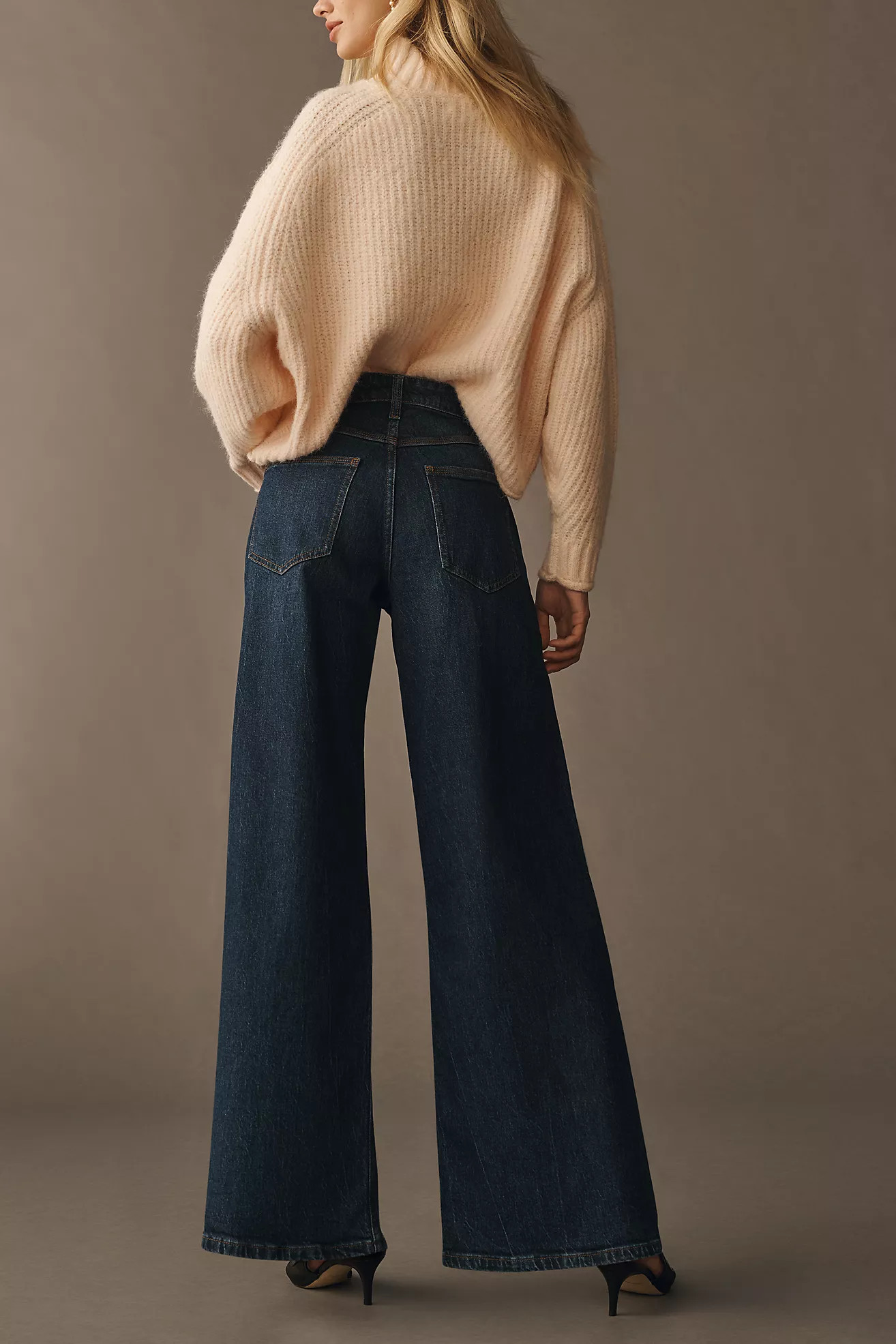 Pilcro Pearl-Embellished Low-Rise Wide-Leg Jeans | Anthropologie (US)