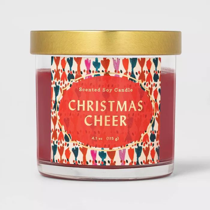 4.1oz Lidded Glass Jar Candle Christmas Cheer - Opalhouse™ | Target