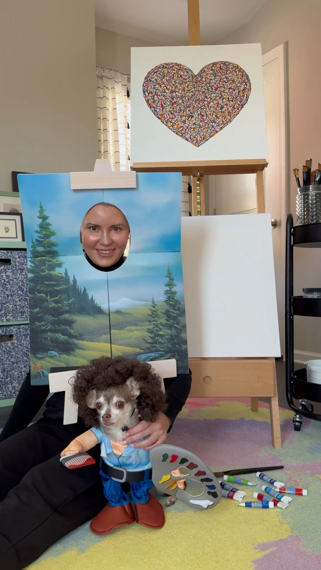 Matching Halloween costumes! 

Dog costume, Bob Ross, family costumes, painting costume

#LTKHalloween 

#LTKfamily #LTKSeasonal