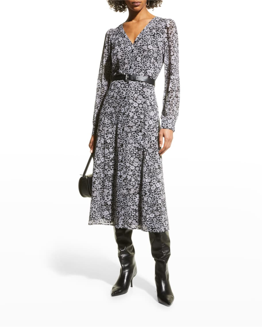 Kate Mega Zinnia Belted Dress | Neiman Marcus