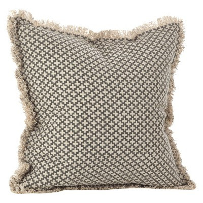 20"x20" Oversize Corinth Moroccan Tile Design Square Throw Pillow Slate - Saro Lifestyle: Bohemia... | Target