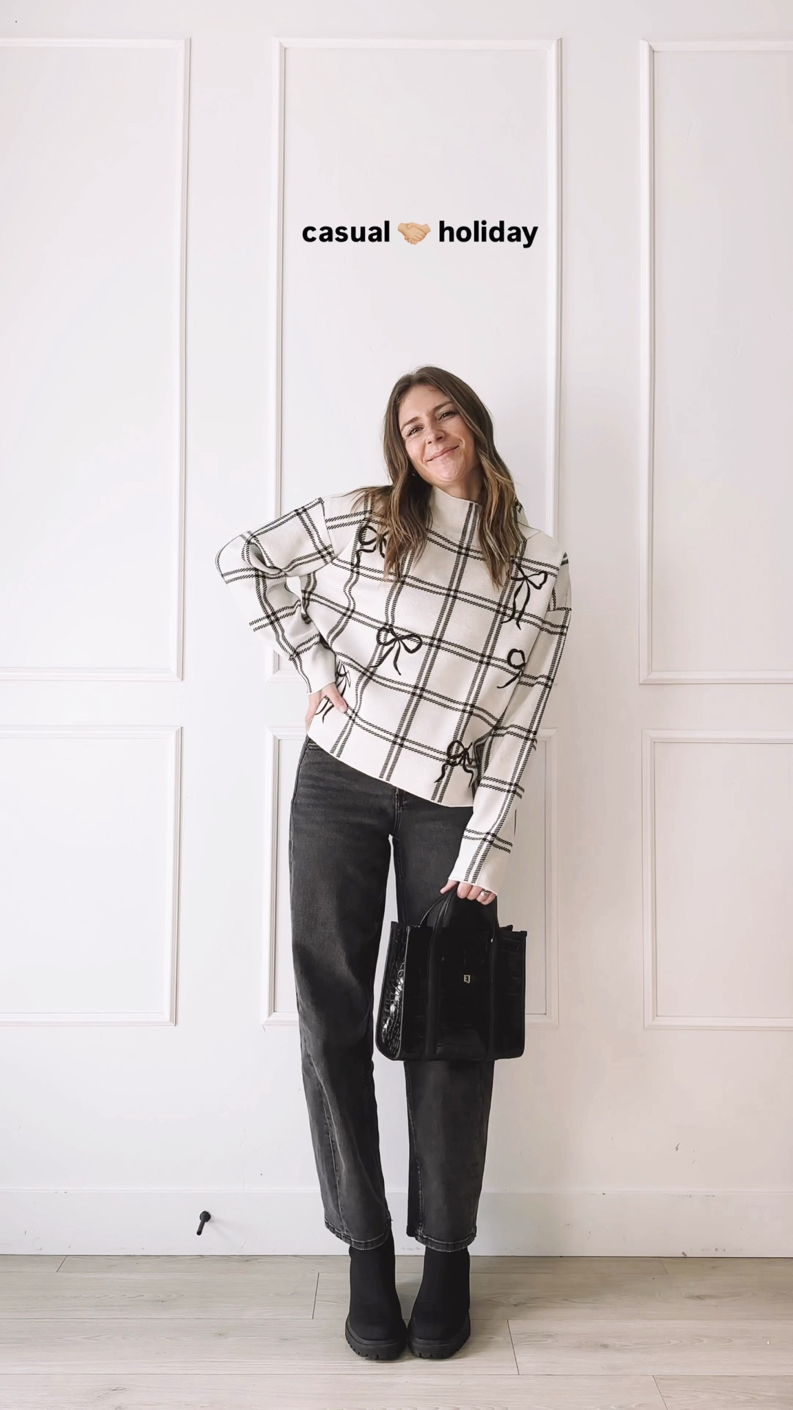 Outfit Details 🤍🖤
Cozy bow sweater + black denim + classic black ankle boots — such an easy winter outfit that still feels polished.

#LTKHoliday #LTKgrwm #LTKootd