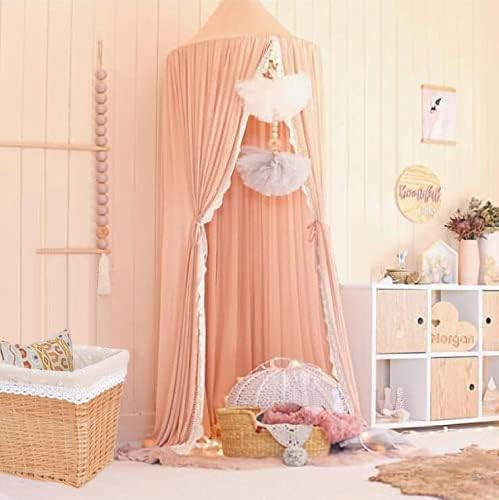 HOUTBY Princess Dome Bed Canopy Mosquito Net Play Tent Hanging House Decoration for Indoor Nook P... | Amazon (US)