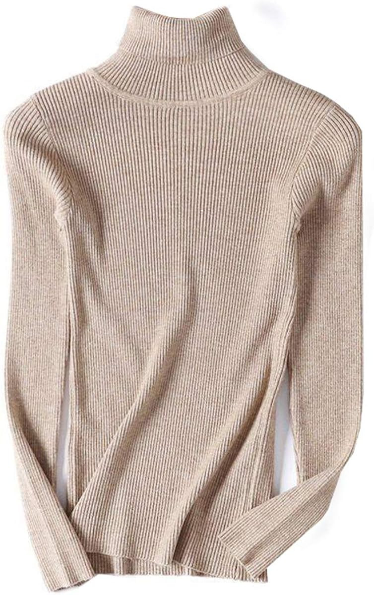 GO FAST Pullover Women Knitted Long Sleeve Turtleneck Sweater | Amazon (US)