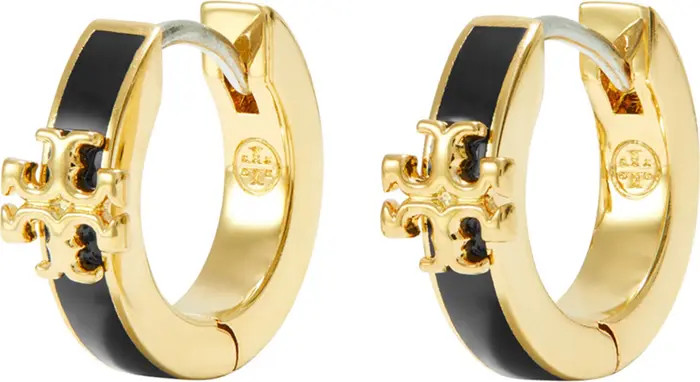 Tory Burch Kira Enamel Huggie Earrings | Nordstrom | Nordstrom