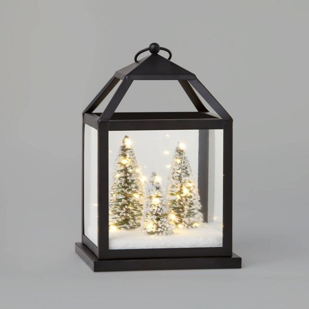 Lit Lantern with Trees Decorative Accent Set Black - Wondershop™ | Target