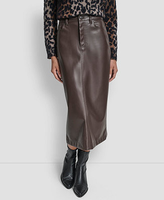 DKNY Jeans Women's Column A-line Midi Skirt - Macy's | Macy's