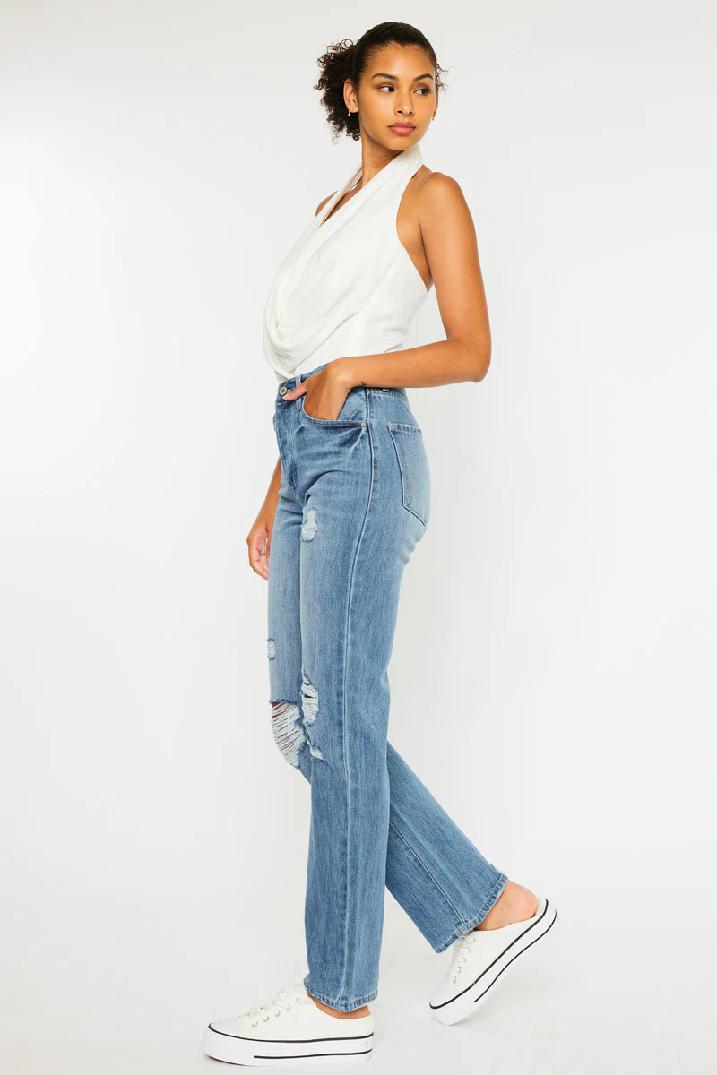 Hattie High Rise 90's Straight Leg Jeans | Kancan USA
