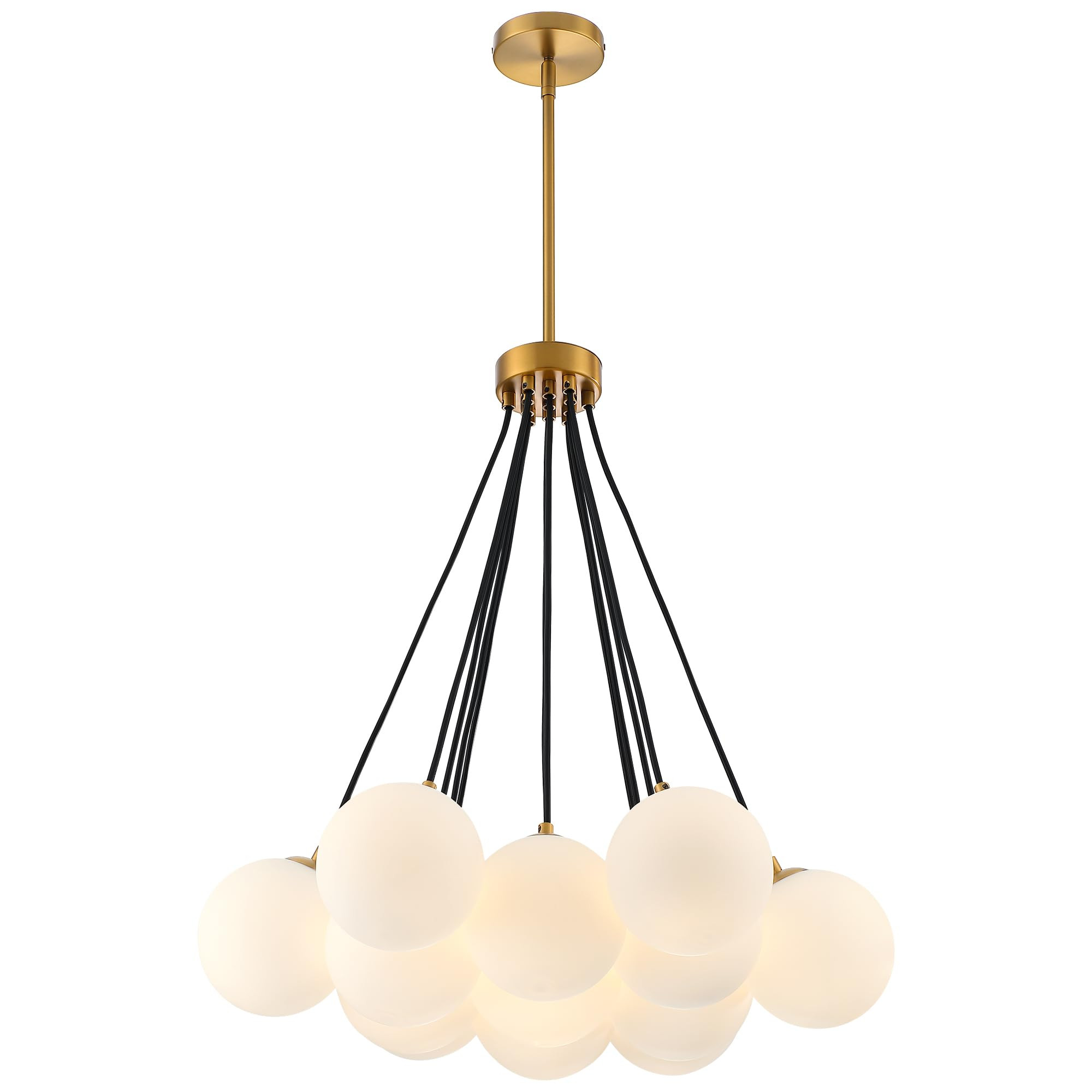 13-Light Bubble Chandelier, Modern Sputnik Glass Chandelier, Milk Glass & Globe Pendant Light, El... | Amazon (US)