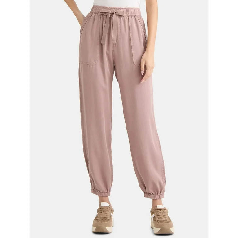 Time and Tru Women's High Rise Parachute Jogger, 28" Inseam, Sizes XS-XXXL | Walmart (US)