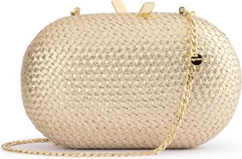 Lucia Woven Oval Frame Clutch | Nordstrom