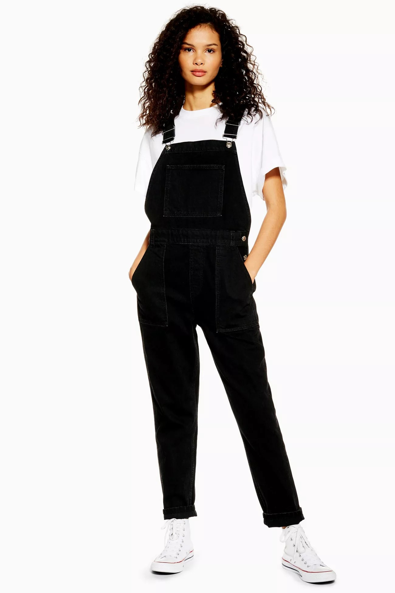 Black Denim Dungarees | Topshop UK