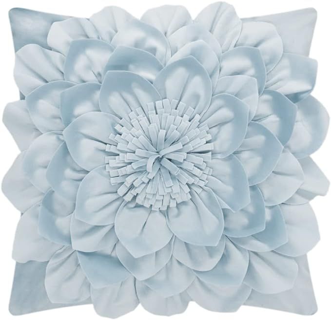 OiseauVoler 3D Flower Throw Pillow Covers Decorative Cushion Cases Soft Velvet Pillowcases Home C... | Amazon (US)