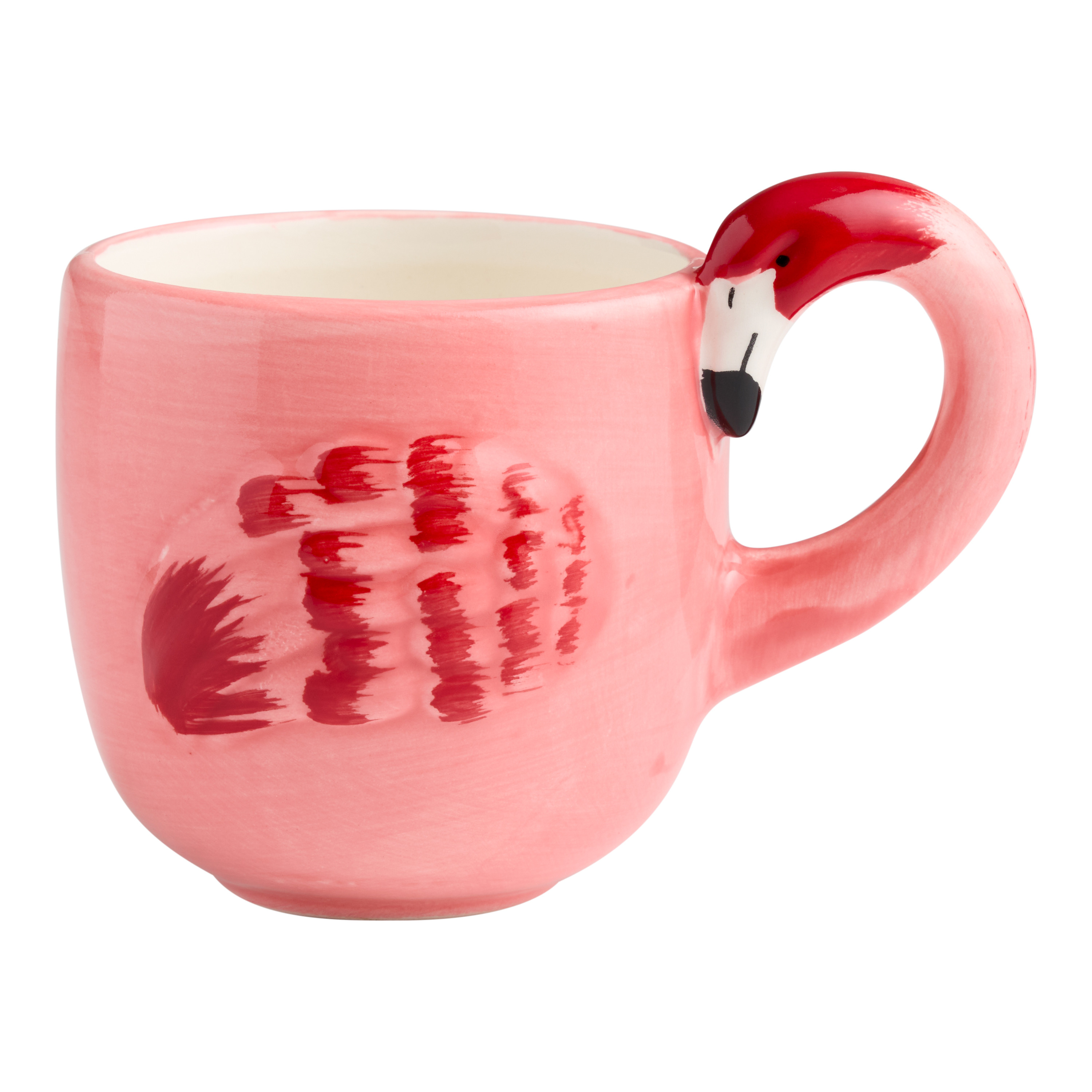 Pink Flamingo Hand Painted Figural Espresso Mug - World Market | World Market