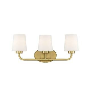 Savoy House Capra 22 in. 3-Light Warm Brass Vanity Light 8-4090-3-322 | The Home Depot