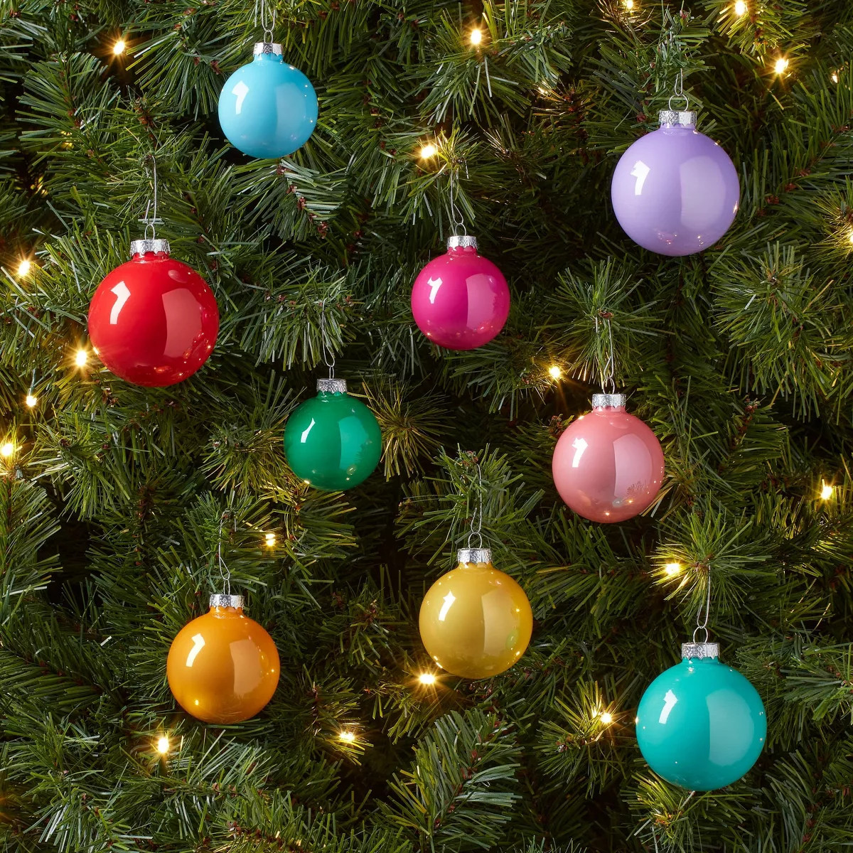 42ct Round Glass Christmas Tree Ornament Set - Wondershop™ | Target