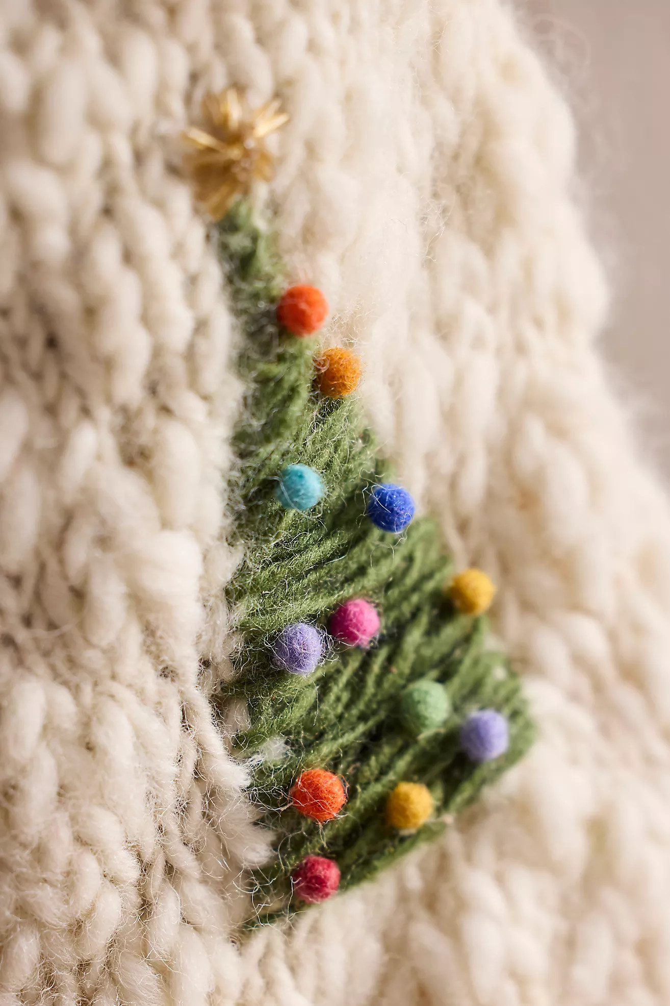 Knitted Holiday Icon Stocking | Anthropologie (US)
