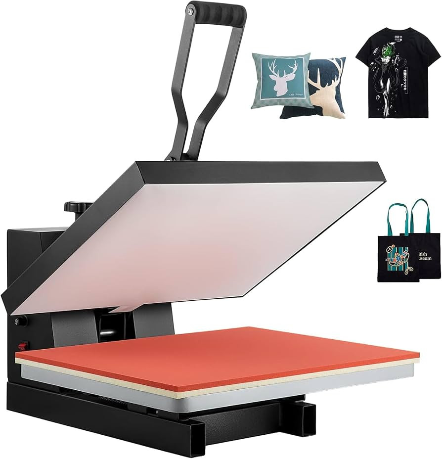 VEVOR Heat Press Machine 16" x 24" 1700W Power Heat Press Machine Black | Amazon (US)
