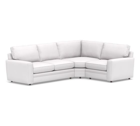 Pearce Square Arm Upholstered 3-Piece Wedge Sectional | Pottery Barn (US)