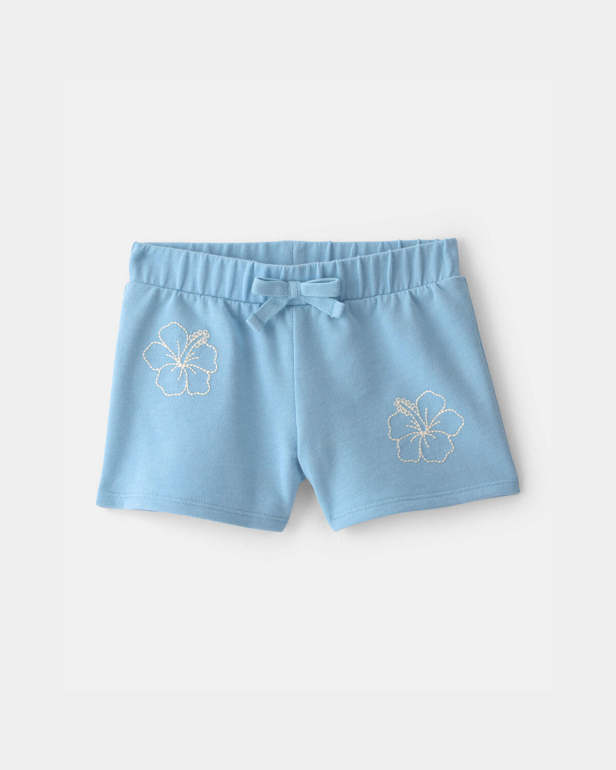 Toddler Girl Tropical Flower French Terry Shorts - Blue | Carter's | Carter's Inc