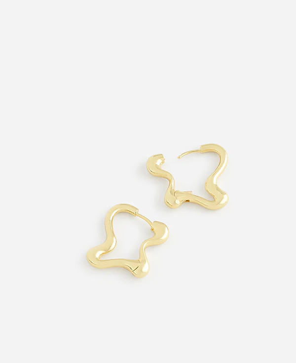 Wavy Huggie Hoop Earrings | Madewell | Madewell