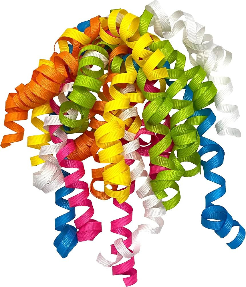 Jillson Roberts 6-Count Self-Adhesive Grosgrain Curly Bows Available in 15 Colors, Party Mix | Amazon (US)