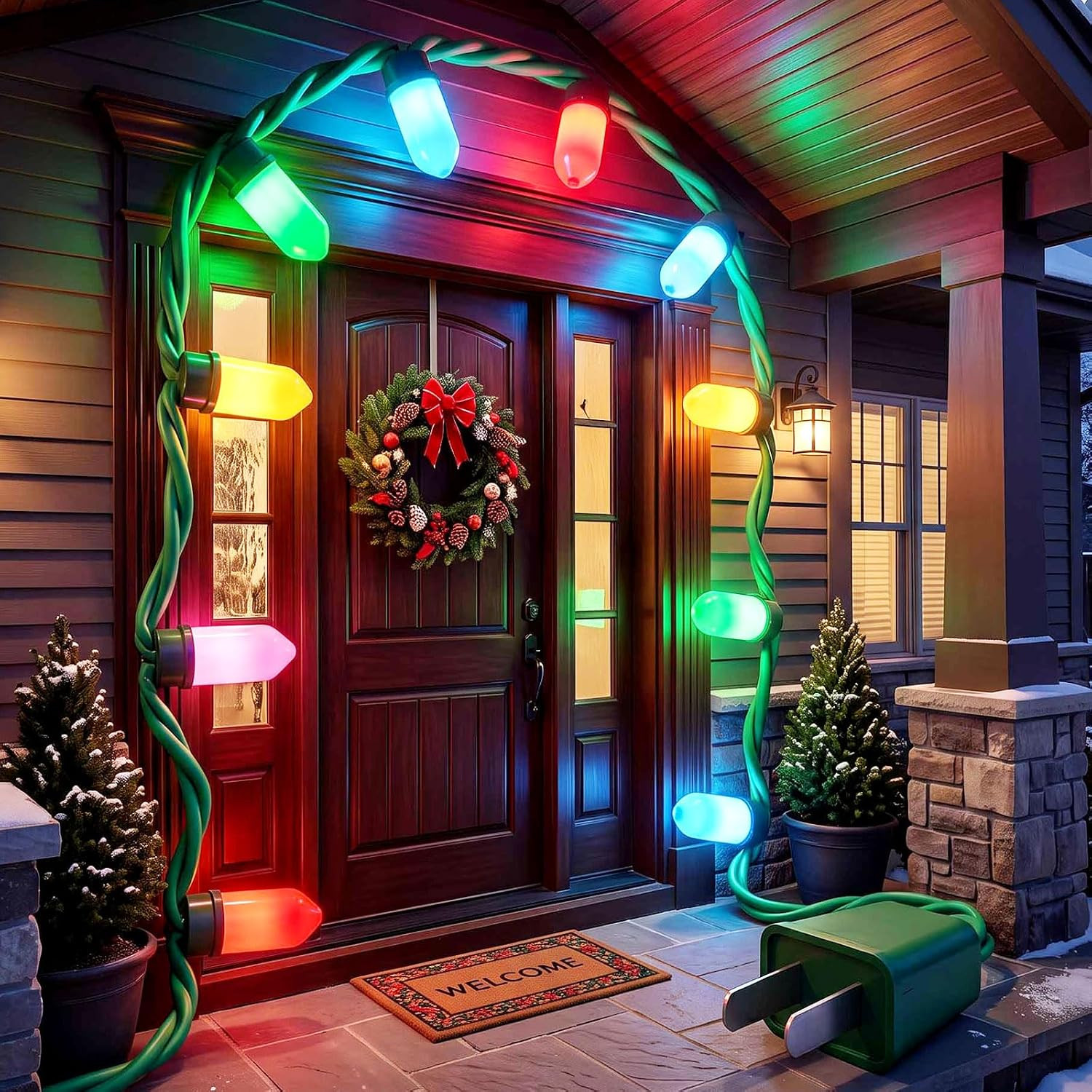 Fokuboo Christmas Decorations - 17Ft Christmas Giant Plug String Lights | Amazon (US)
