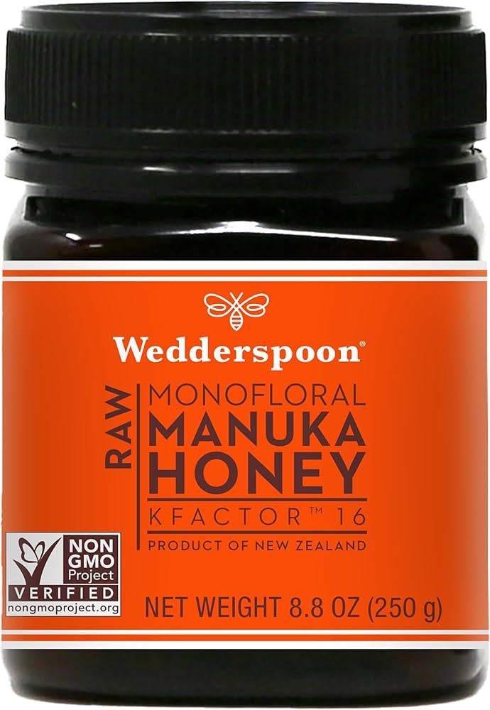 Wedderspoon Raw Premium Manuka Honey KFactor 16, 8.8 Oz, Unpasteurized, Genuine New Zealand Honey... | Amazon (US)