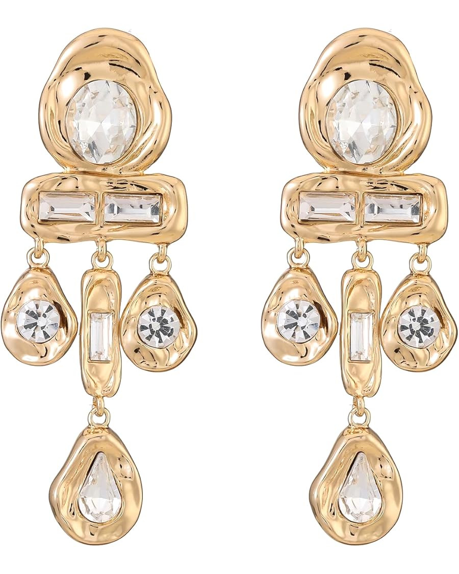 Statement Gold-Tone Crystal Drop Dangle Earrings,Party Prom Jewelry,Great Gift for women | Amazon (US)