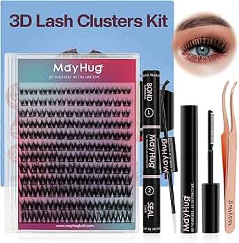 Lash Extension Kit 144 Pcs, 3D Lash Clusters 8-18/D Curl Wispy Lash Clusters with 10ml Bond and S... | Amazon (US)