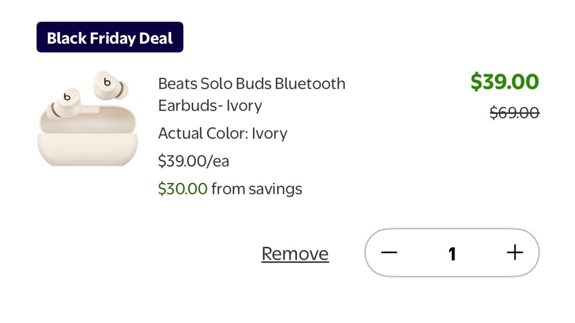 Black Friday Sale! Beats Earbuds for under $40 + free shipping

#LTKCyberWeek #LTKGiftGuide #LTKHoliday