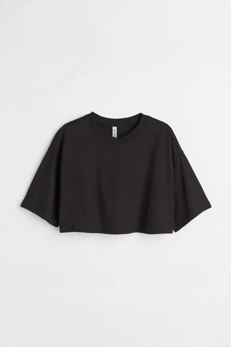Cropped T-shirt | H&M (UK, MY, IN, SG, PH, TW, HK)