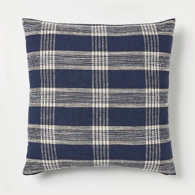 Woven Plaid Square Throw Pillow with Zipper Pull - Threshold™ designed with Studio McGee | Target