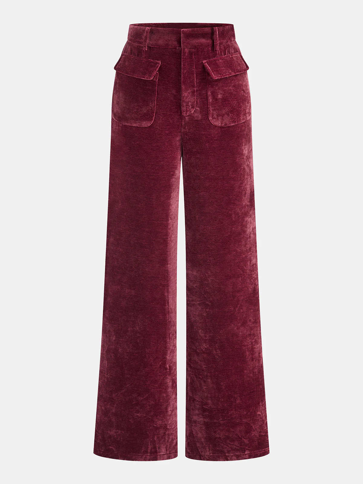 Velvet Pocket Straight-Leg Pants | Commense