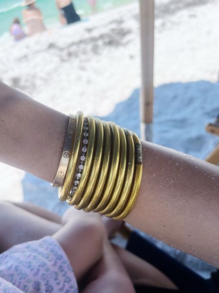 Waterproof, sound-proof rubber bangles - I wear these all summer