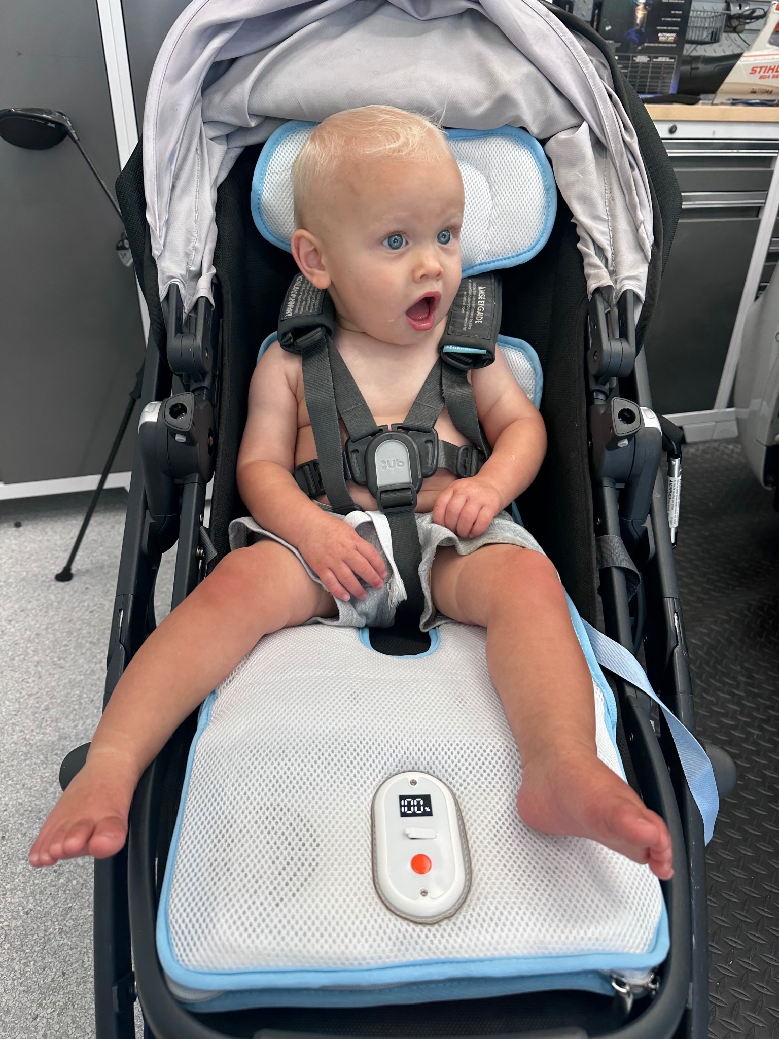 Cody was just as shocked as I was! Cooling pad for strollers and car seats! What a game changer!

#LTKFamily #LTKBaby #LTKTravel
