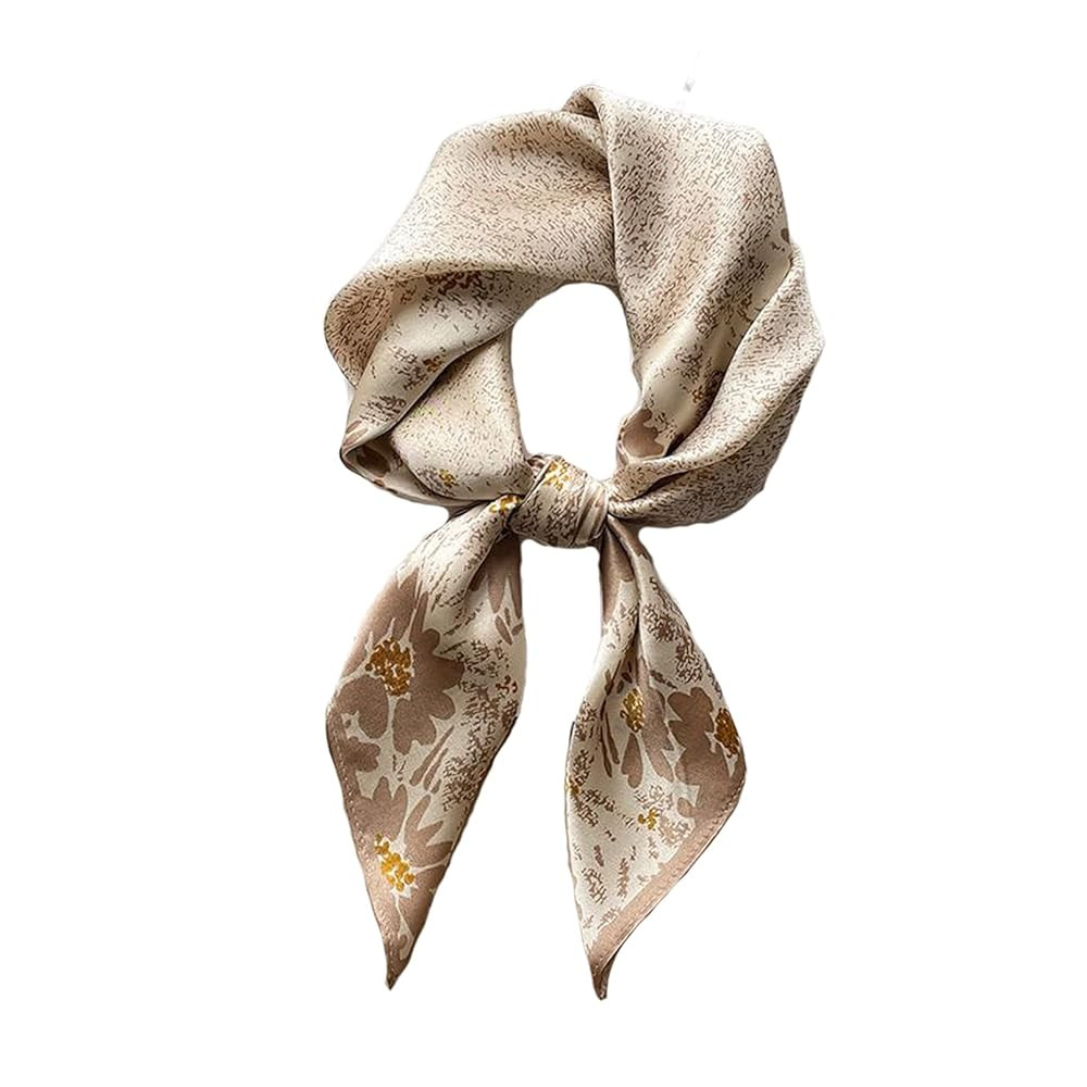 100% Pure Mulberry Silk Square Scarf for Hair-27''x27''- Women Silk Neckerchief Head Wrap Scarf | Amazon (US)