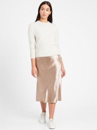 Bias-Cut Midi Slip Skirt | Banana Republic (US)