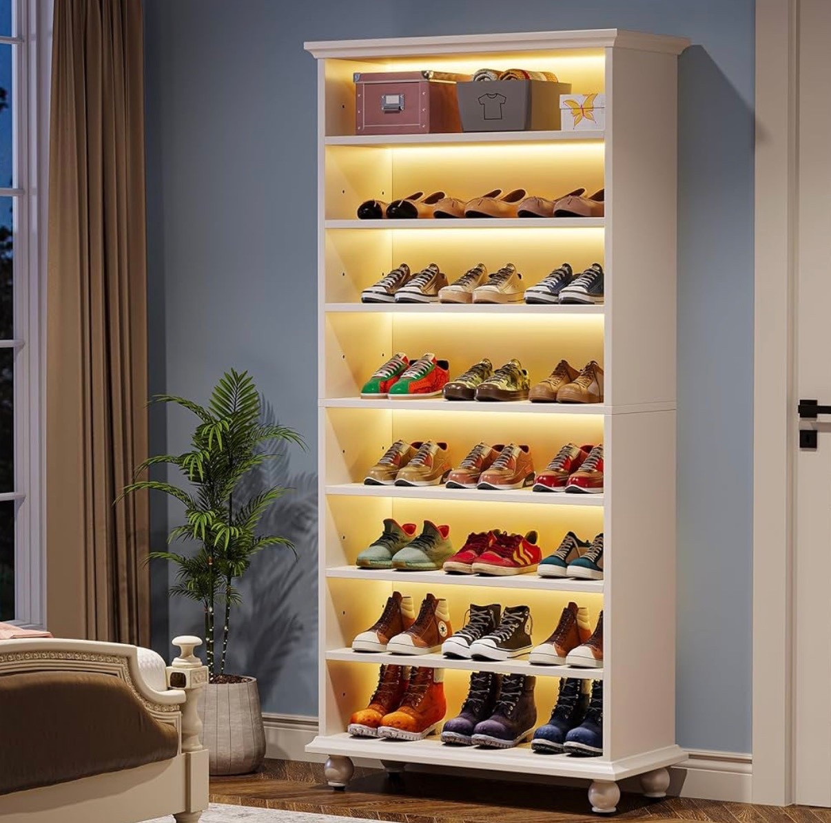 Shoe rack with lighting! 🤩

Must have for a busy family! 
#shoerack #shoerackwithlight #homeorganization 

#LTKSeasonal #LTKHome #LTKdayinmylife