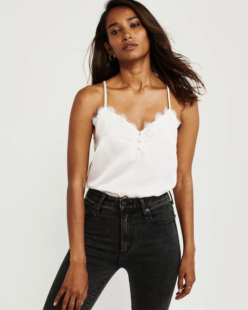 Lace Trim Cami | Abercrombie & Fitch US & UK