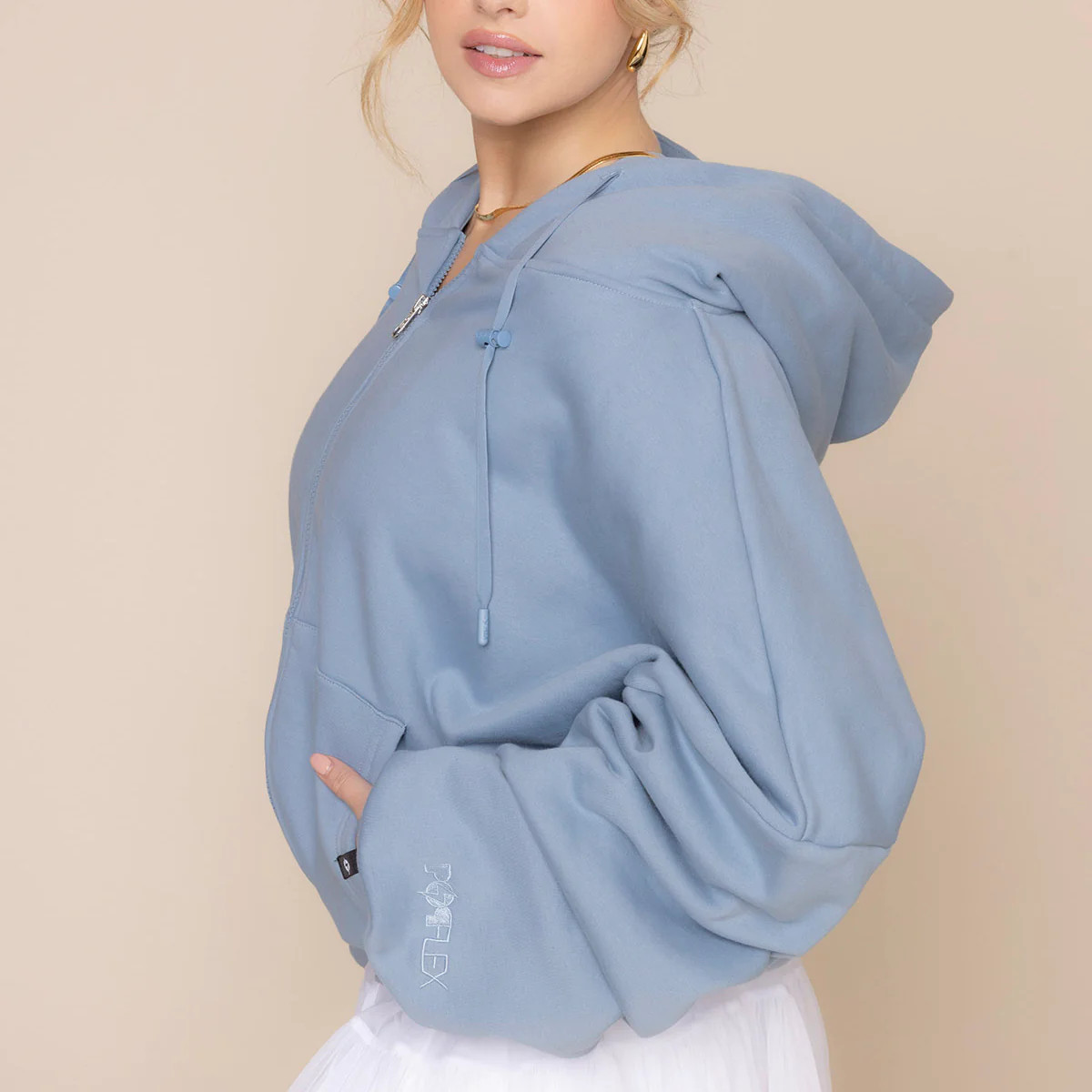 Zip Cloud Hoodie - Blue Storm | POPFLEX