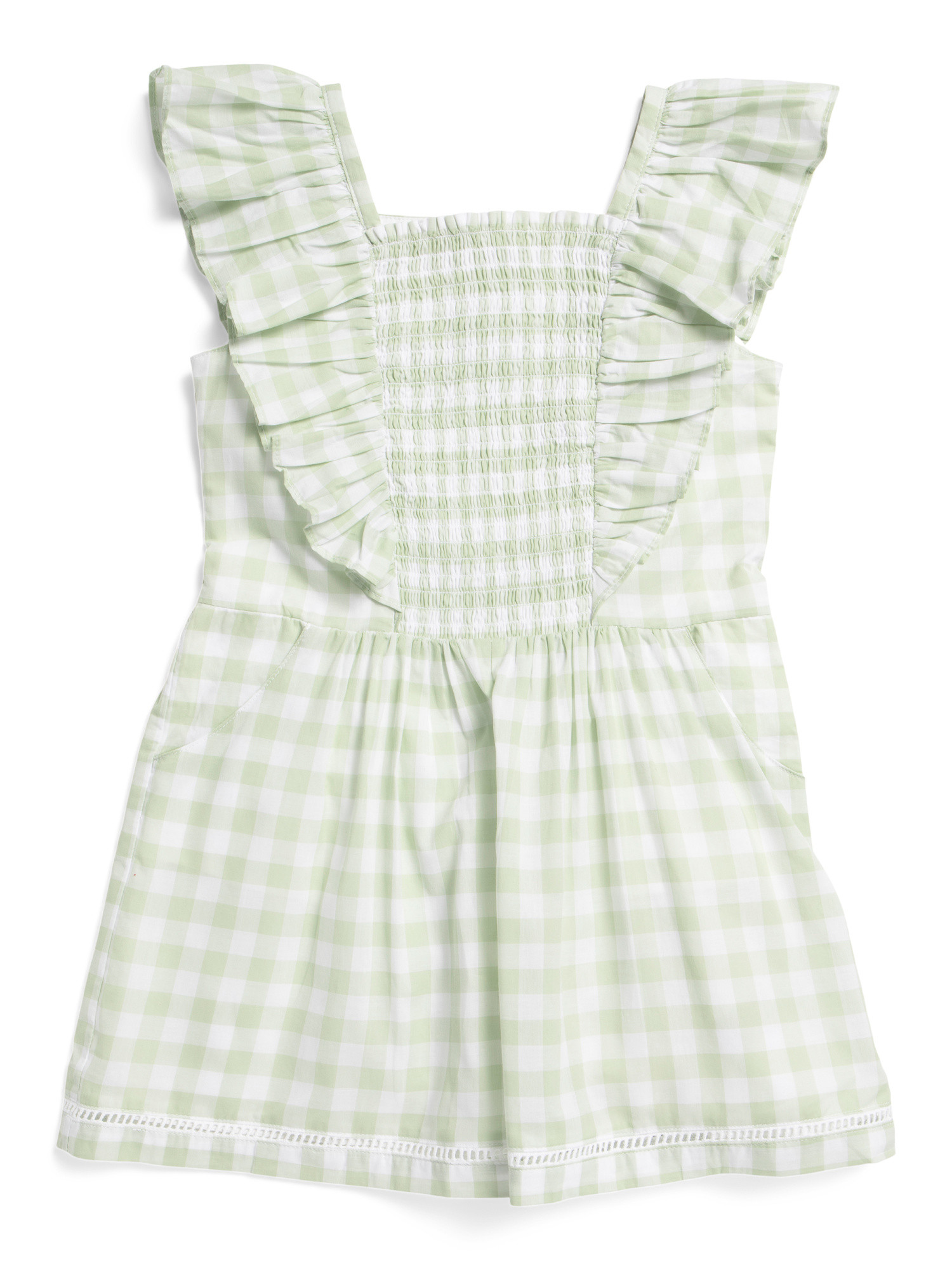 Girls Gingham Romper | TJ Maxx